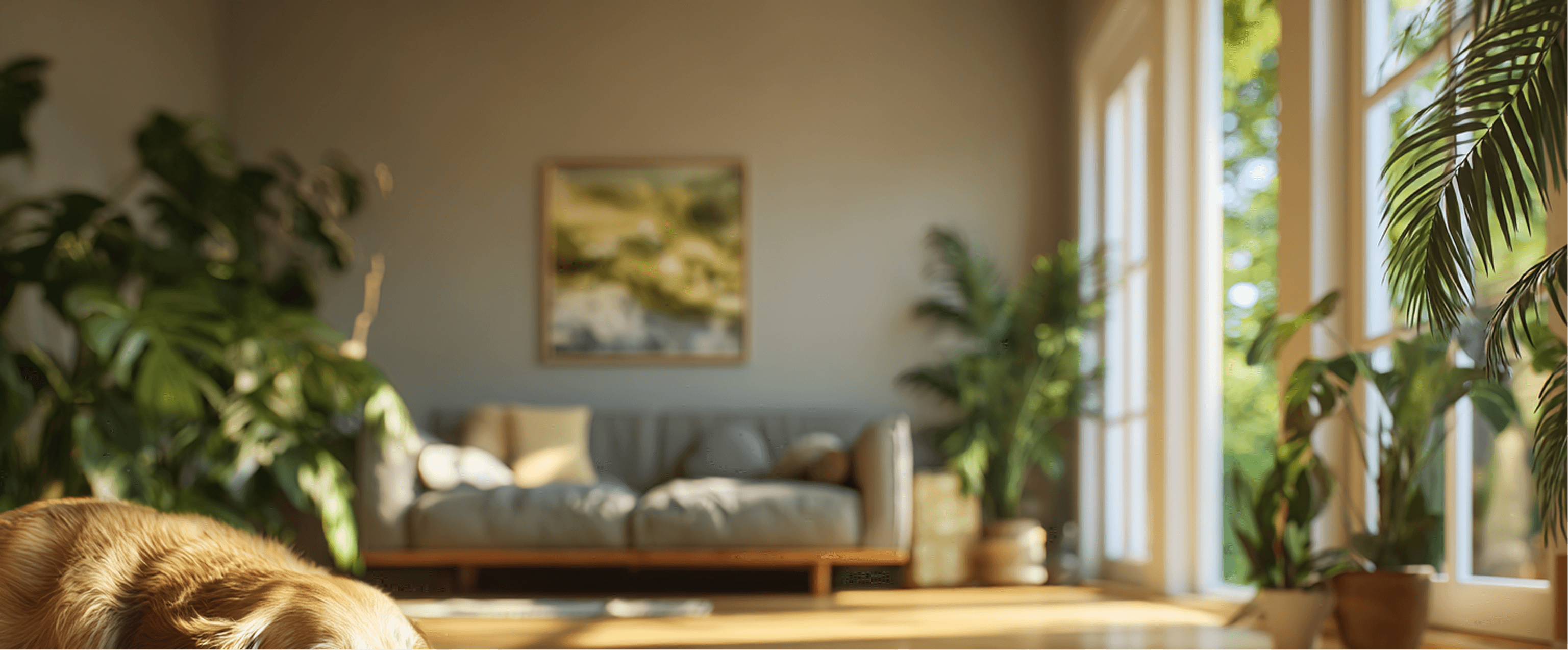 Beautiful window with natural light